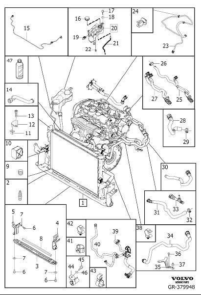 2022 Volvo Radiator Coolant Hose (Lower). RADIATOR HOSE - 32224820