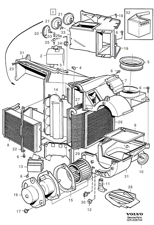 1982 Volvo Resistor. Heater Unit. Without E.C.C. 960 1995. 960 E.C.C